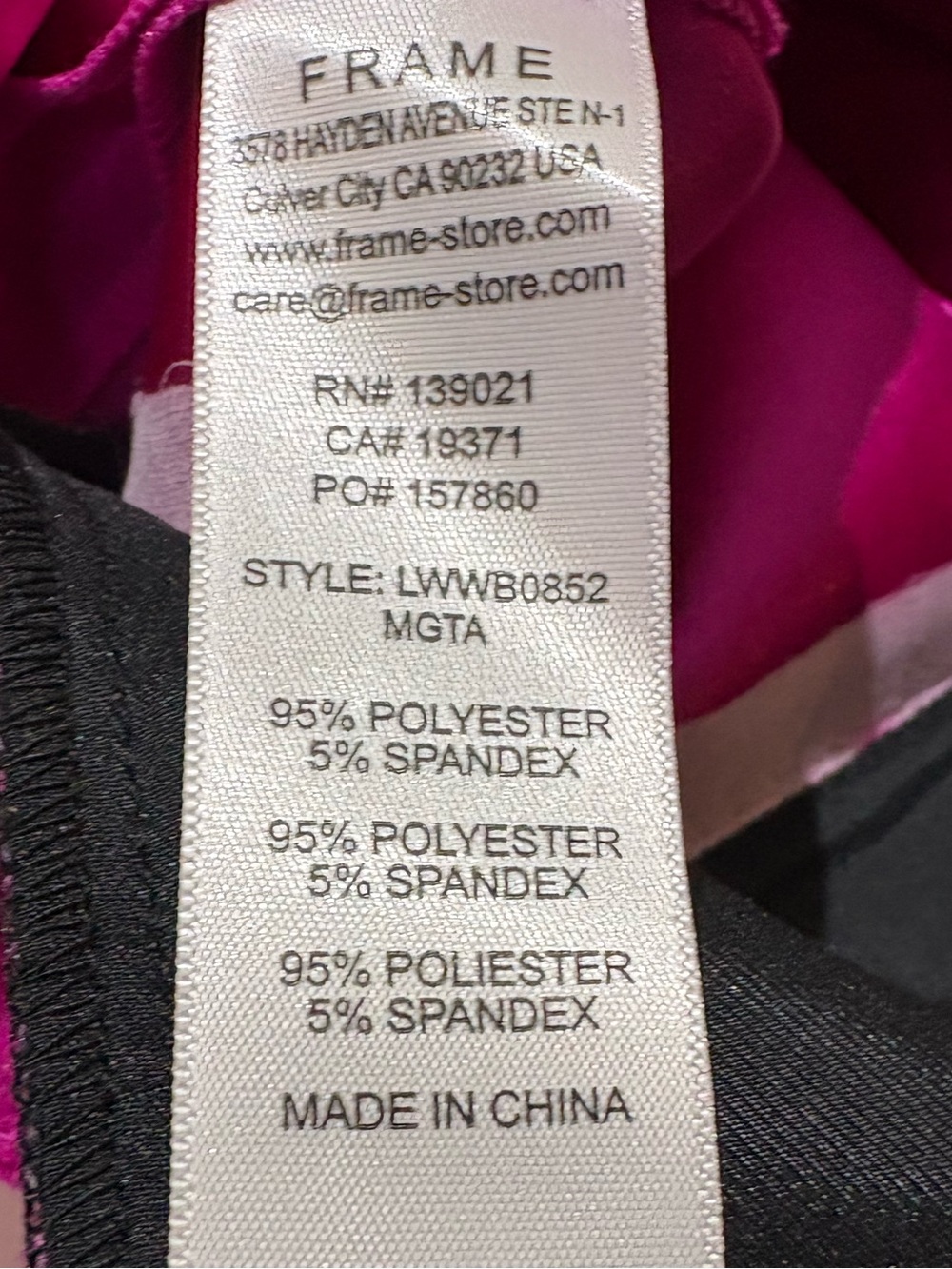 FRAME Relaxed Straight Satin Cargo Pants Magenta Pink Wide Leg Size 0 NWOT - Picture 10 of 13